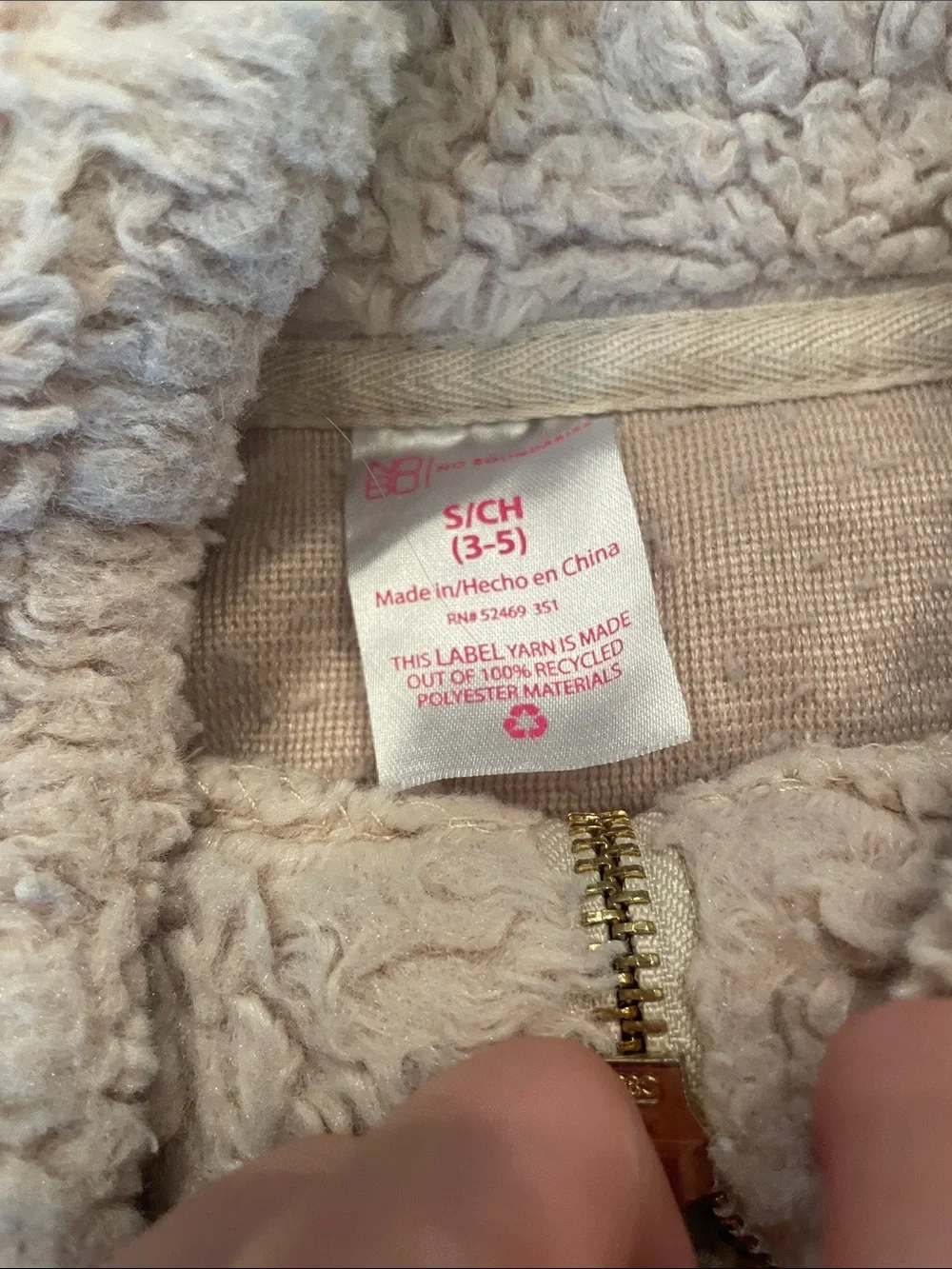 Old Navy Cream Sherpa Quarter-Zip Pullover Jacket for Kids